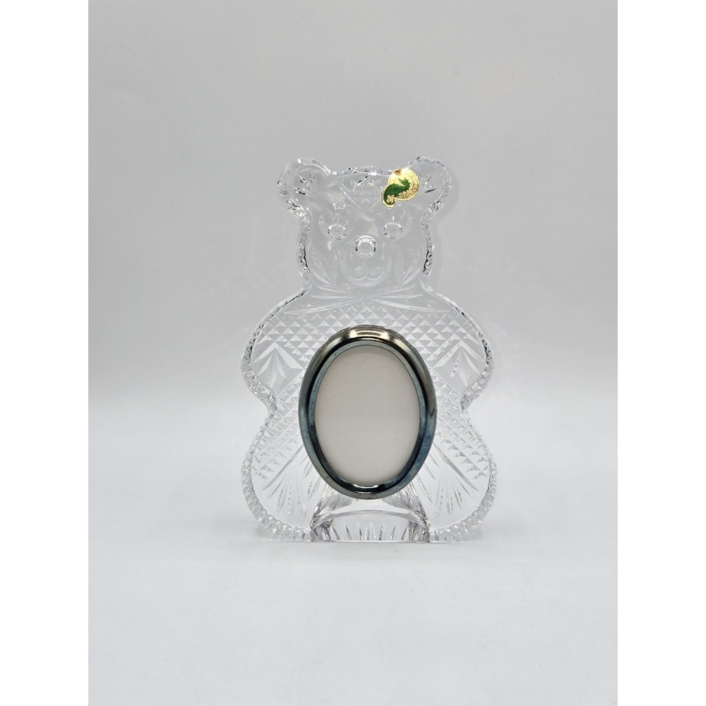 Waterford Crystal Teddy Bear Picture Frame Irish Cut Crystal